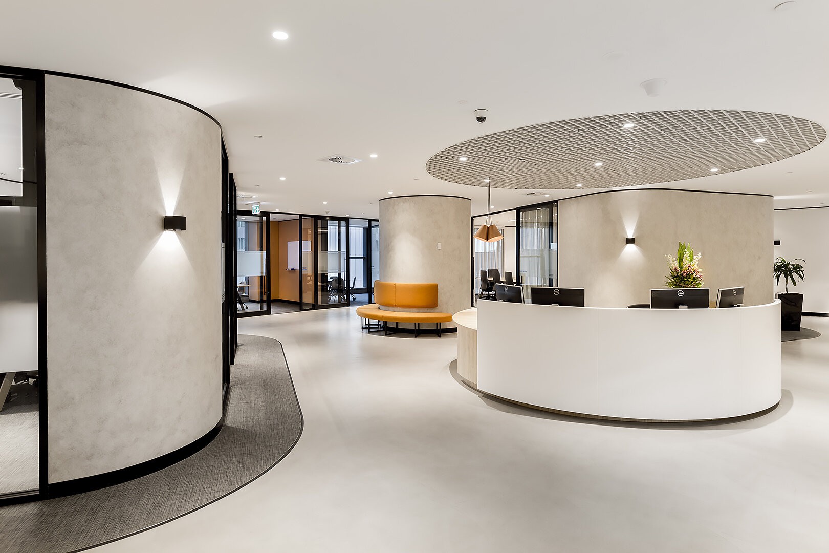 Illustrative contemporary office reception