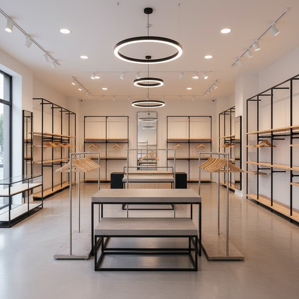 Illustrative retail interior with considered display details